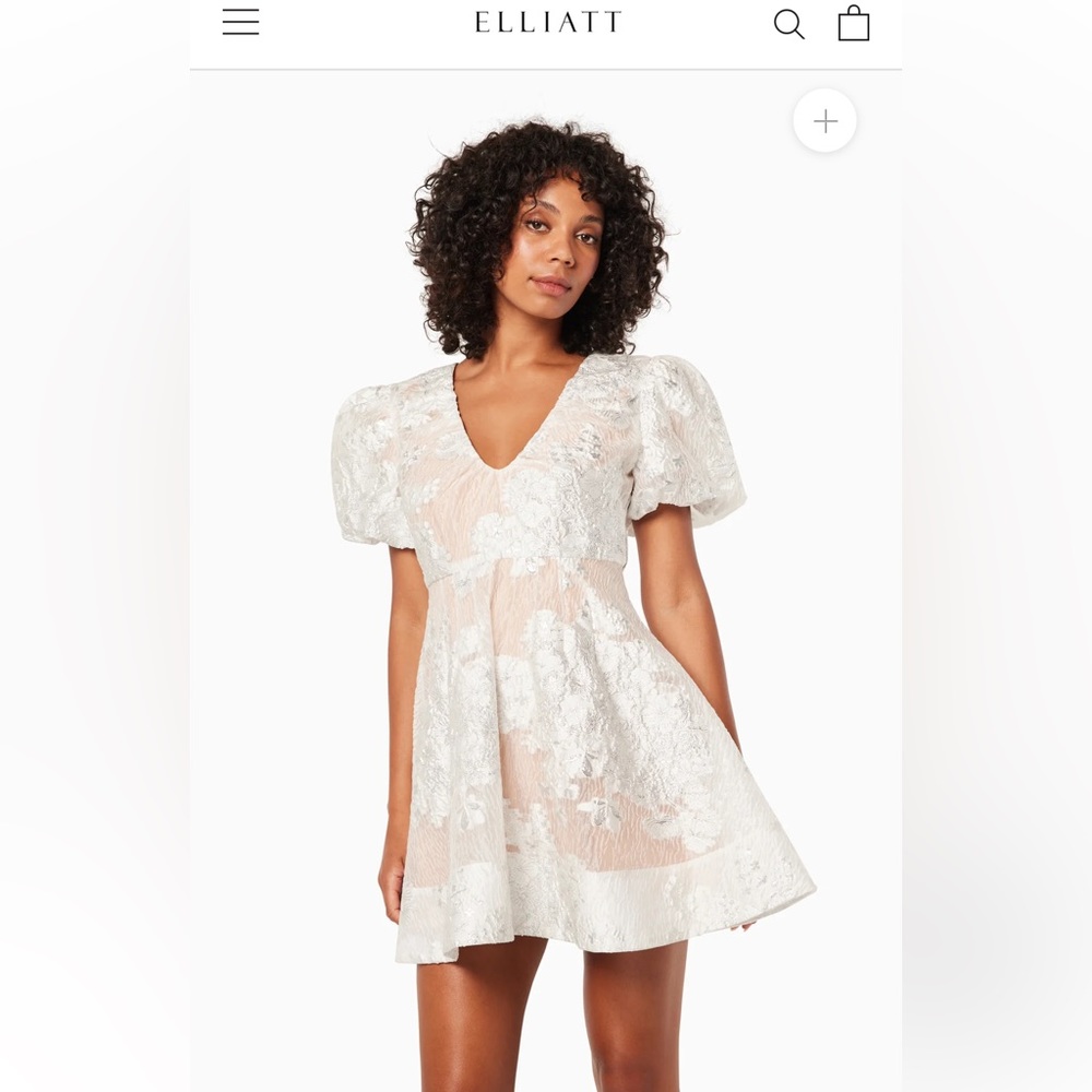 ELLIATT Indiana MIDI dress in white. NWT, never worn. Size Small.